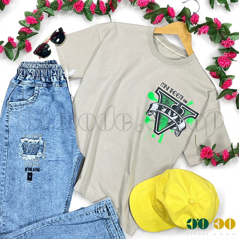 تیشرت 50-65 فایو پسرانه