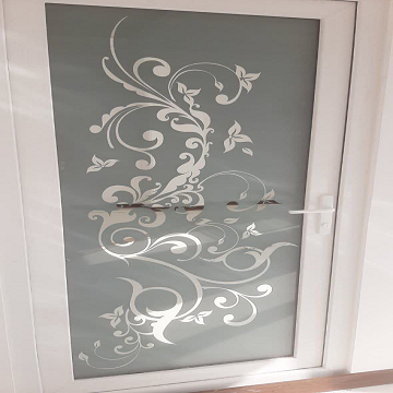 درب UPVC طرح دار